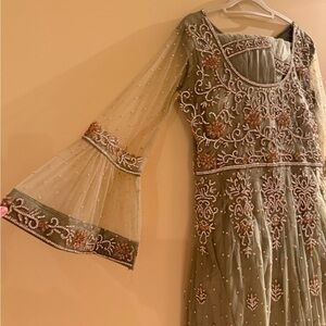 Indian Embroidered Green Dress